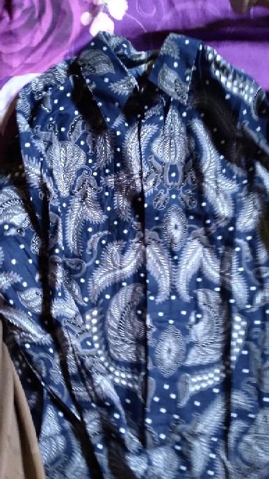 Kemeja Batik Pria Lengan Panjang Size M L Xl Xxl  Bswart Batik Hrb026 Kenongo Hem Panjang Padi