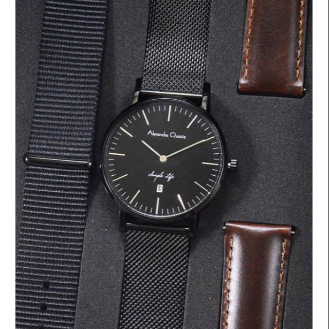 Jam Pria / Unisex Alexandre Christie Ac 8566 Md Simple Life Original Fashion Pria