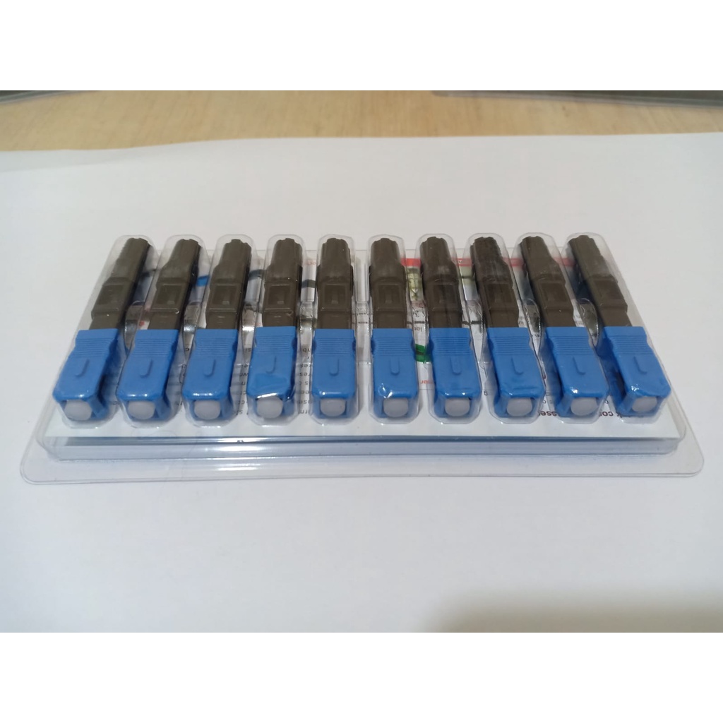 Fast Connector SC UPC / Sambungan Fiber Optik SC UPC/Faskon Biru/Model Buaya