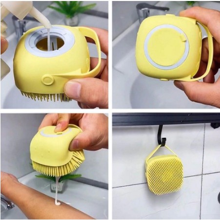 SIKAT MANDI SILIKON KEKINIAN / SIKAT MANDI BUSA SERBAGUNA / SHOWER BRUSH DISPENSER PORTABLE