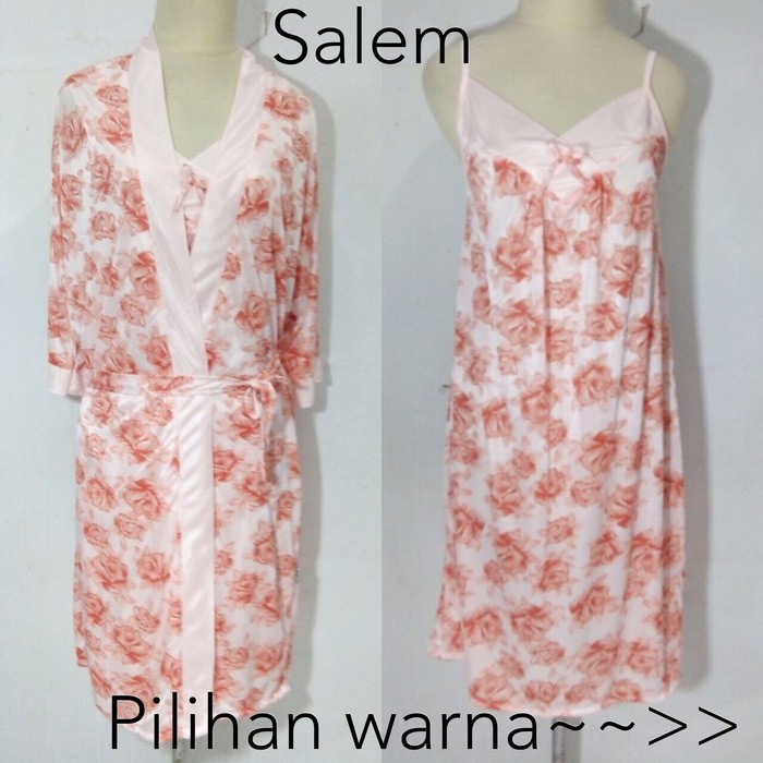 Baju Tidur Wanita piyama baju tidur kimono dewasa wanita satin 2in1 sexy cantik Murah