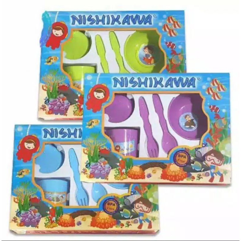 1box_tempat makan baby NISHIKAWA SMAL(S) /feding set Nishikawa/peralatan makan bayi