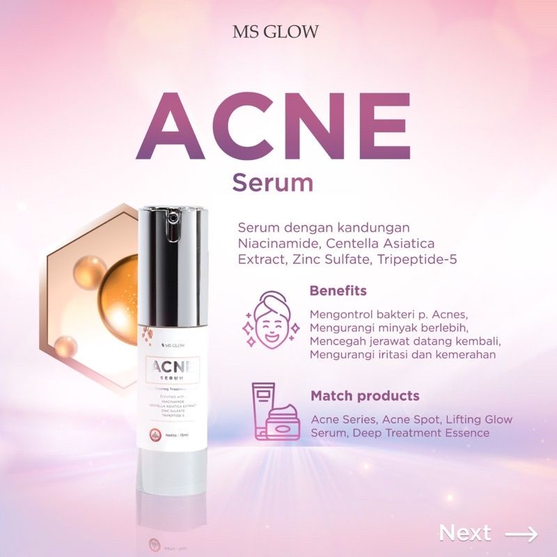 (Original 100%) Ms Glow Serum Acne / Acne Serum Ms Glow 15ml