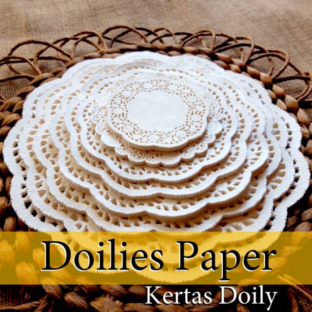 Doily Paper Kertas Doilies 8.5&quot; ( 21.5cm ) 1 pack isi 100 lembar Kertas Alas Renda / Dragonpack