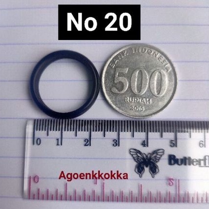 Cincin mata1 hitam ukuran 20 kokka kaokah