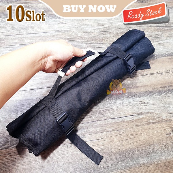 Tas pisau jinjing Knife Bag Chef Bag 10 Slot rumah pisau set dapur