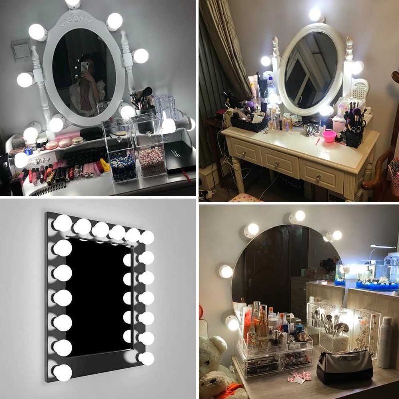 LAMPU CERMIN TEMPEL LAMPU MAKE UP 10 LED USB Charge
