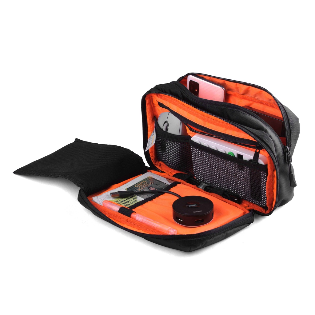 ANT Project Handbag Clutch Pria Waterproof Tech Pouch Doppkit Premium Black