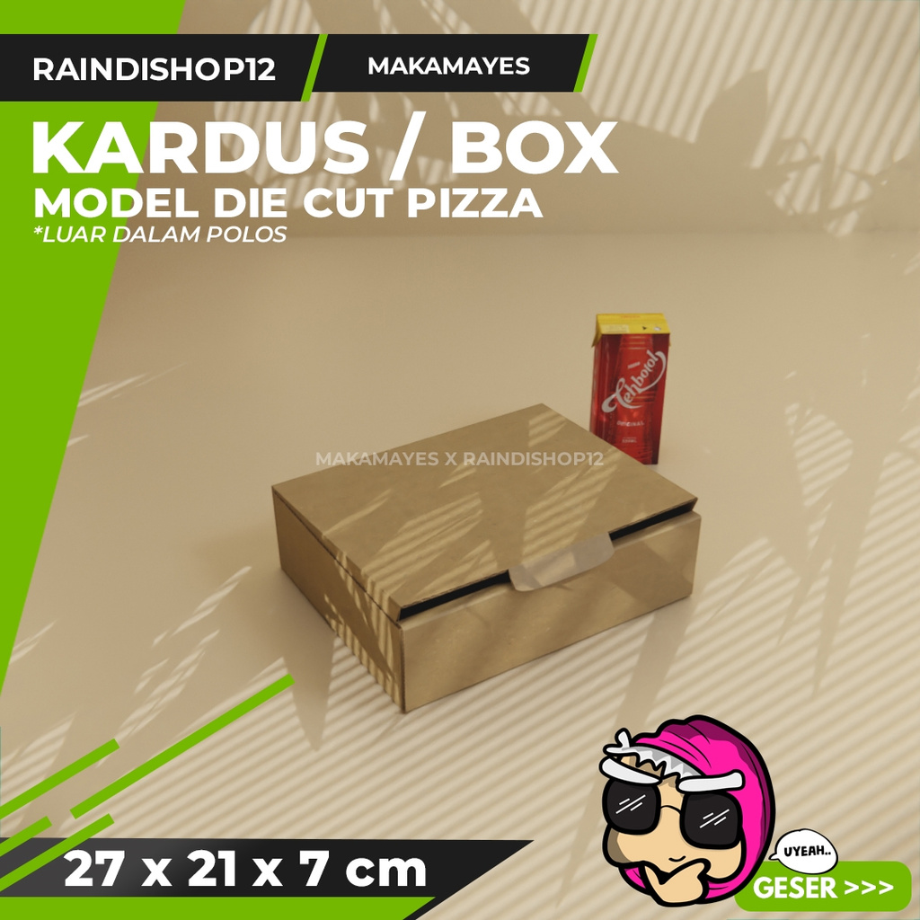 

(MIN 10 PCS) BOX 27 X 21 X 7 CM KARDUS DIE CUT PIZZA KEMASAN PACKAGING KADO