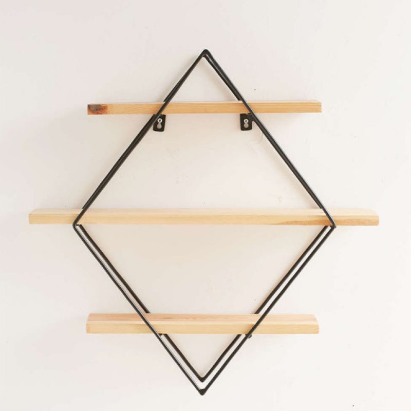 rak dinding minimalis dari besi / rak besi