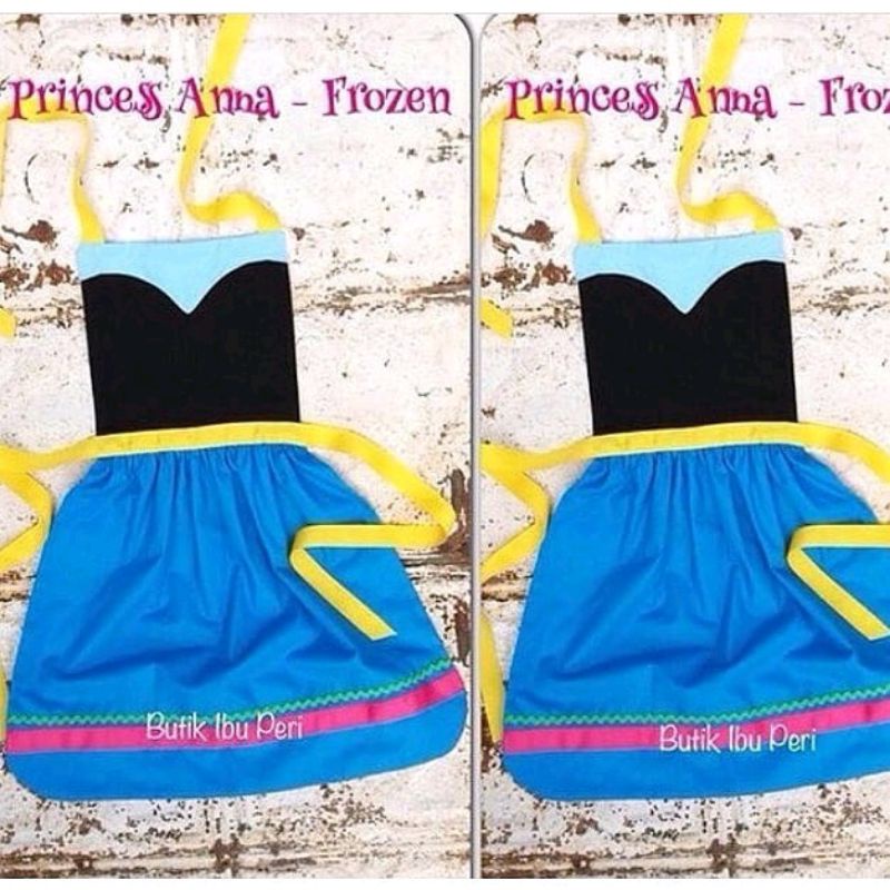 Apron Anna Dewasa &amp; Anak Celemek Kostum Disney Princess