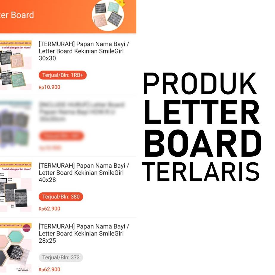 

[PROMO 97M56] [] Papan Nama Bayi / Letter Board Kekinian SmileGirl 40x28 Best Terlaris
