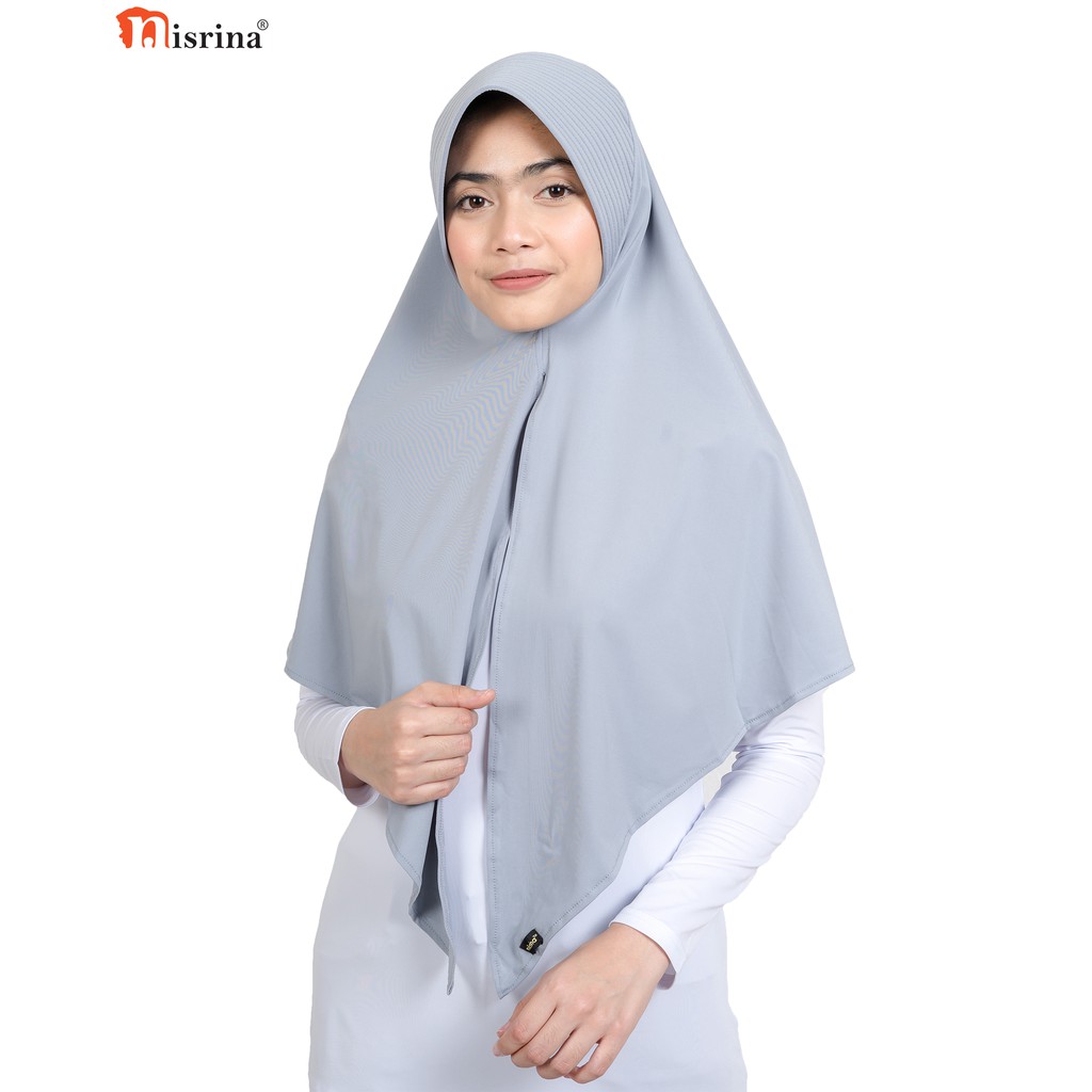 Nisrina Jilbab Paras M Mitta - Kerudung Bergo Hijab Instan Belah Tengah Pet Lebar Antem Tirus