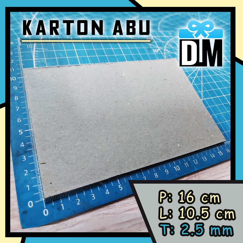 

Karton Abu 16 x 10.5 cm / 16x10cm / 16x10 cm / 160 x 105 mm Papan MDF Abu Duplex Tebal 2.5mm