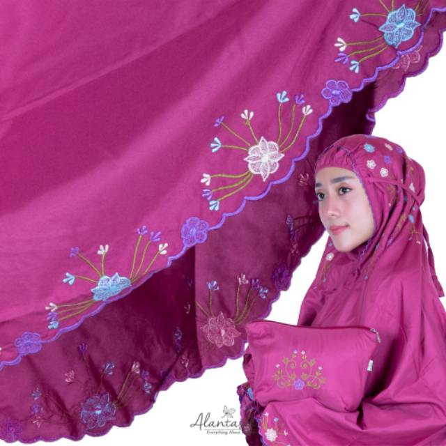 Alantasik mukena bordir handmade motif arwa R.10