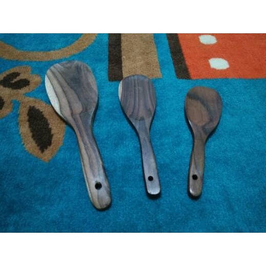 Centong Nasi / Sendok Nasi Kayu Sonokeling set isi 3 pcs