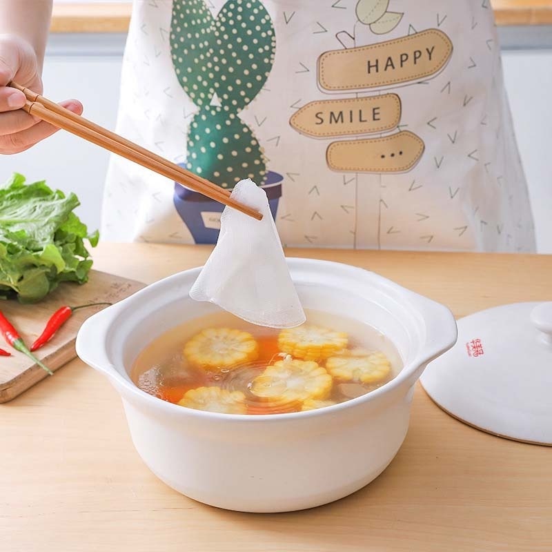 12pcs / Kantong Kertas Filter Penyerap Minyak Makanan Untuk Dapur