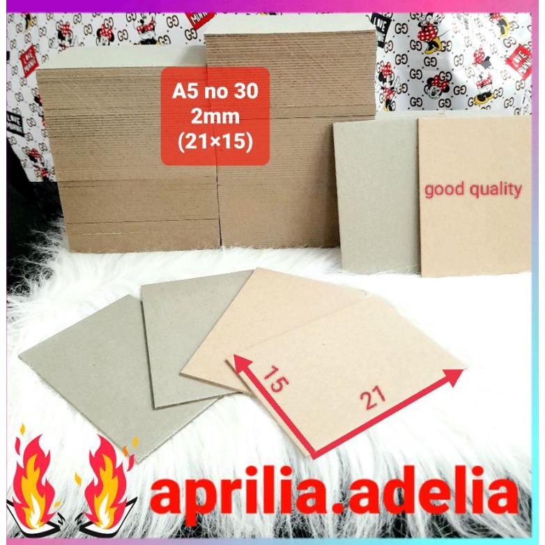 

10 LEMBAR (A5 no 30) KARTON HARD BOARD/GREY BOARD/YELLOW BOARD/PACKING PHOTOCARD/HARD COVER UNDANGAN