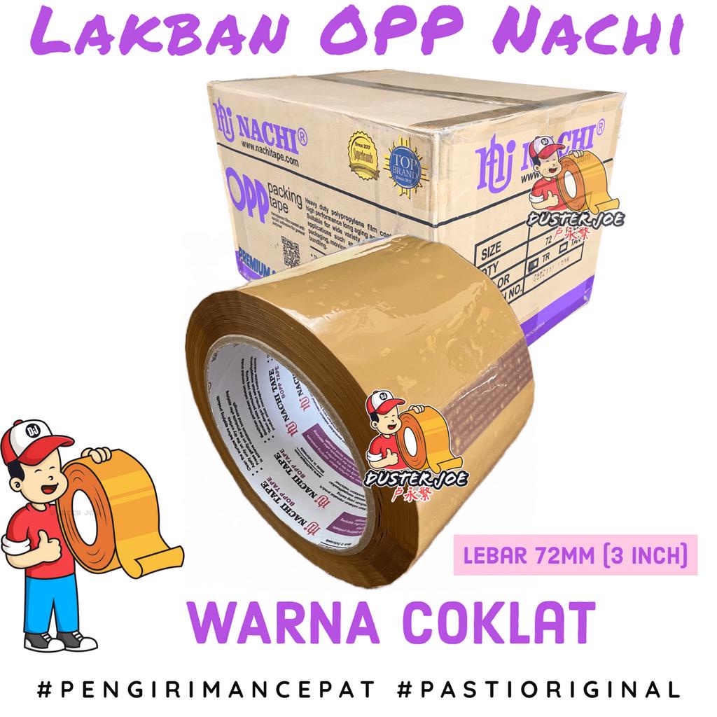 

Lakban Nachi 3 inch 72mm 100 Yard COKLAT Per 1 ROL