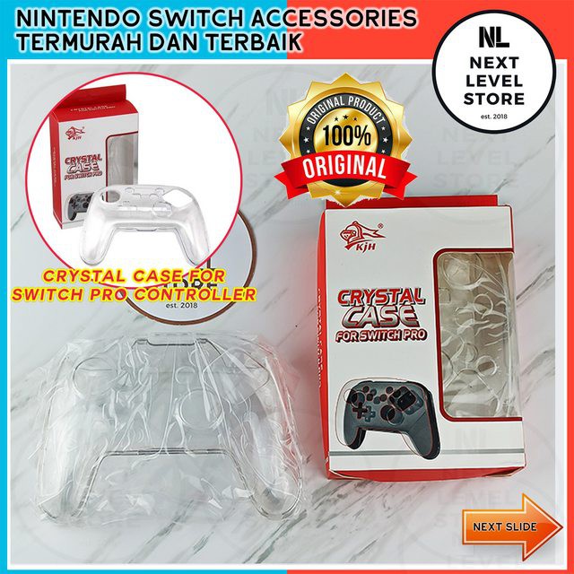 CRYSTAL CASE MIKA TRANSPARANT CLEAR NINTENDO SWITCH PRO CONTROLLER KJH