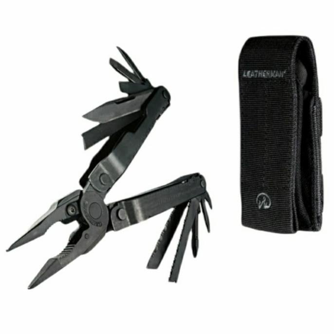 LEATHERMAN SUPER TOOLS 300 BLACK PISAU LIPAT MULTI TOOL ORIGINAL UJKM4125VB