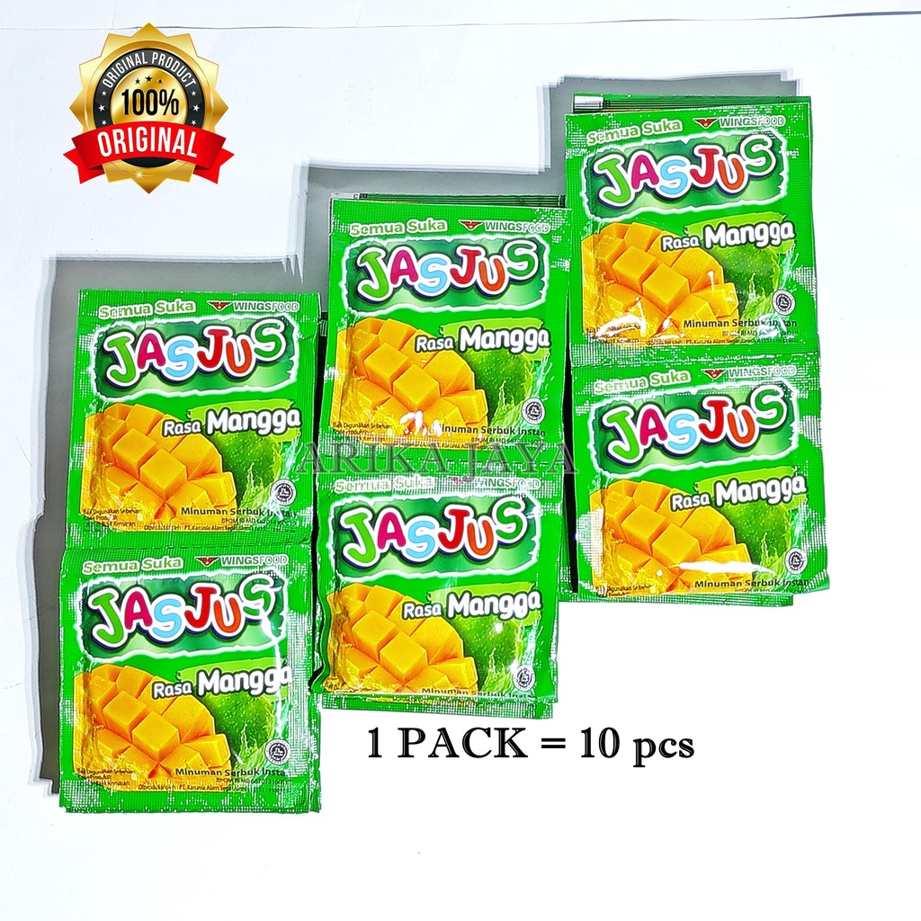 

JASJUS Rasa MANGGA isi 10 Sachet Minuman RASA BUAH Bubuk Instant MENYEGARKAN