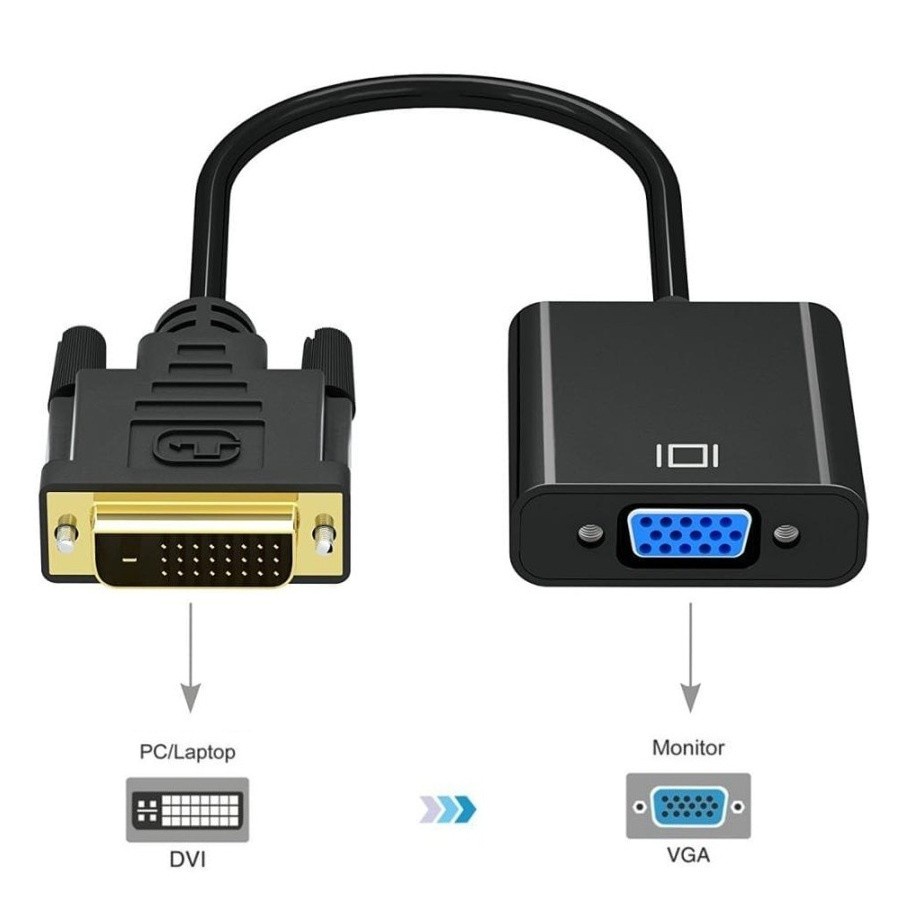 Converter DVI 24+1 To VGA Kabel Konektor Adapter