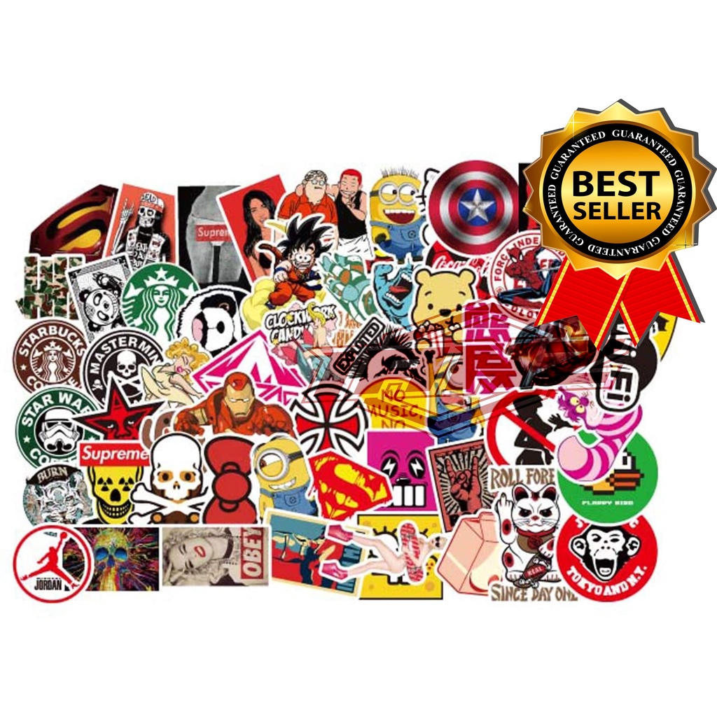 STICKER PACK HYPEBEAST - STIKER AESTHETIC LAPTOP, AKSESORIS HP, ANTI AIR, MOTIF,HELM,TUMBLER