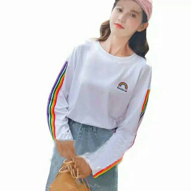Sweater Pelangi / Rainbow [List Asli + Sablon Timbul]