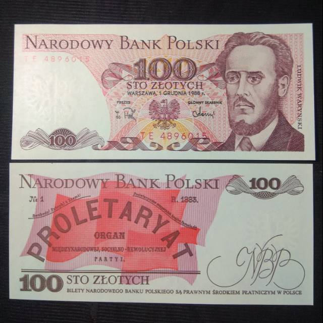 Uang Asing Kertas 100 Polandia Shopee Indonesia