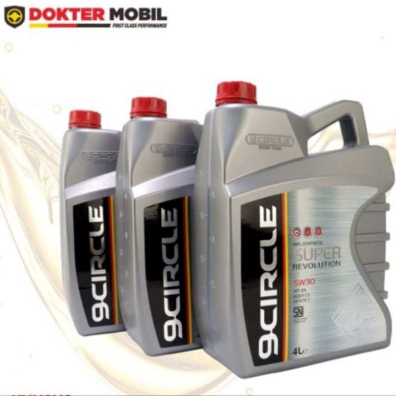 Oli Mobil Terbaik 9Circle 5W 30 100% Synthetic Super Revolution 4 L