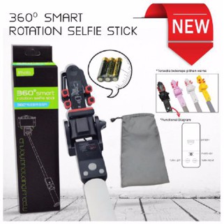 Tongsis Bluetooth 360derajat Smart Rotation / Selfie Stick Bluetooth