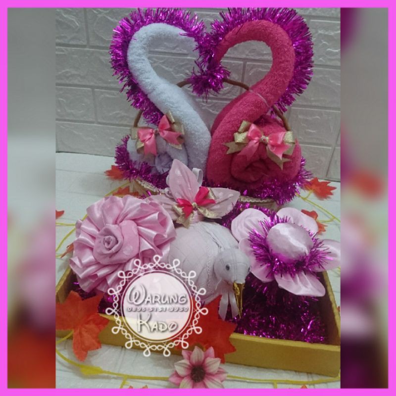 ❤PAKET HANTARAN NIKAH MURAH DAN KOMPLIT ISI 2 PARCEL | SESERAHAN HANDUK KIMONO BRA CD