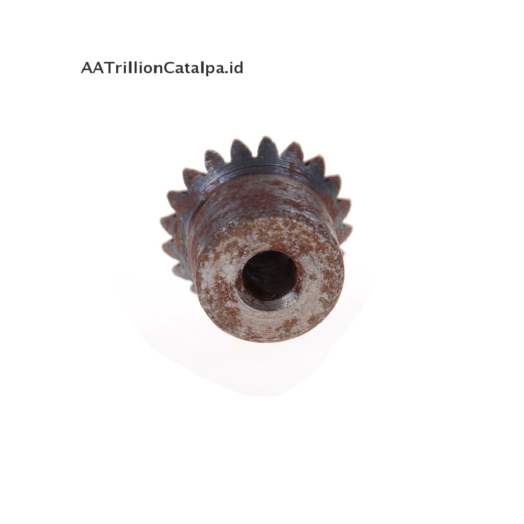 2pcs Bevel Gears 1 Modul 20 Gigi Bahan Logam Ukuran 7mm 90 Derajat Dengan Lubang Dalam