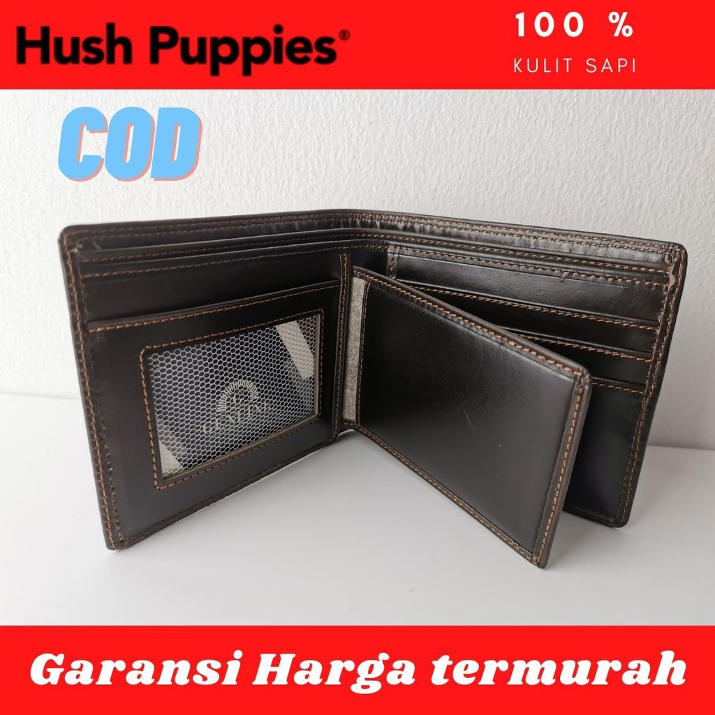 Dompet KUlit asli pria Hush puppies full Kulit Sapi 100 %