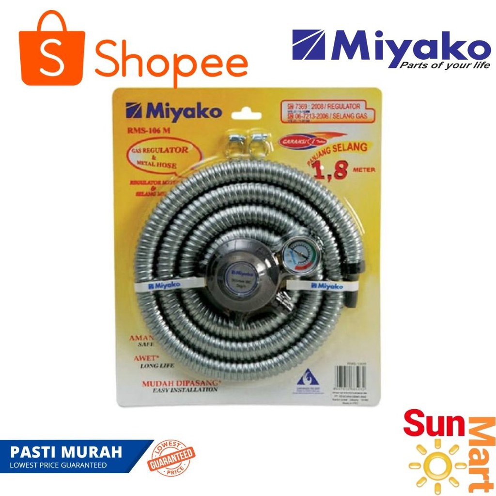 Selang Paket Miyako RMS-106 / Selang Regulator Kompor Gas Miyako RMS 106