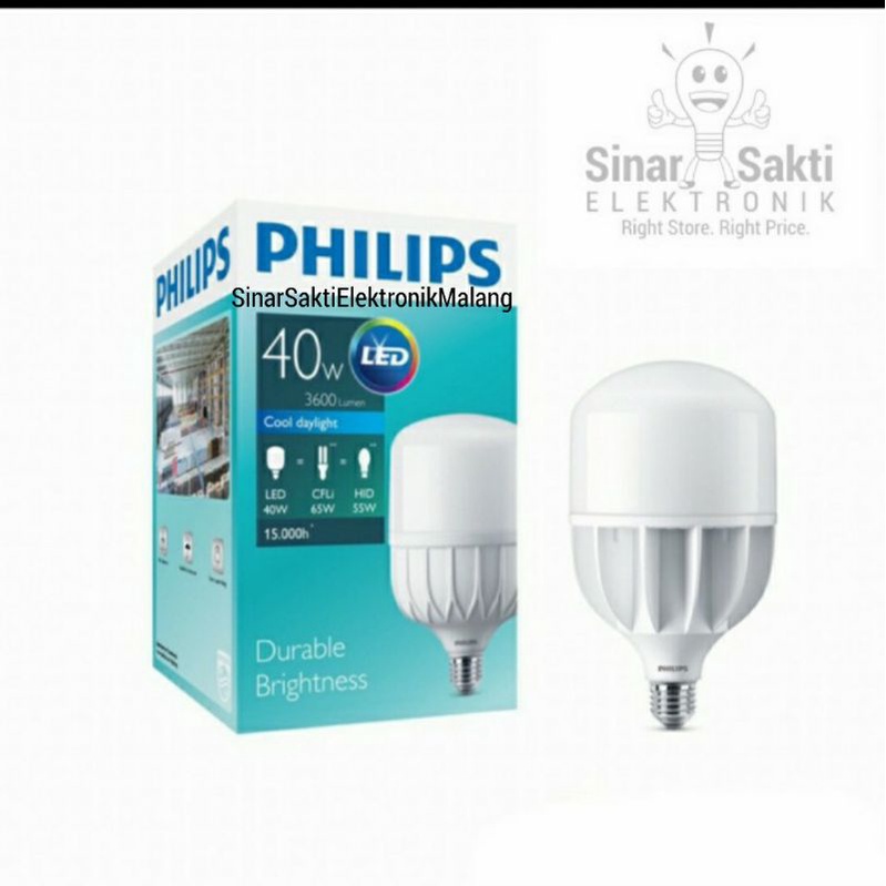 Philips Lampu LED 30W 40W 30 Watt 40 Watt Bohlam Putih Tforce Kapsul Phillips