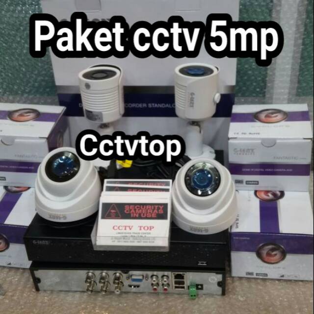 PAKET CCTV 4 CHANEL 5MP GLENZ /4K HASIL DI JAMIN TAJAM +HDD 500GB LENGKAP TINGGAL PASANG