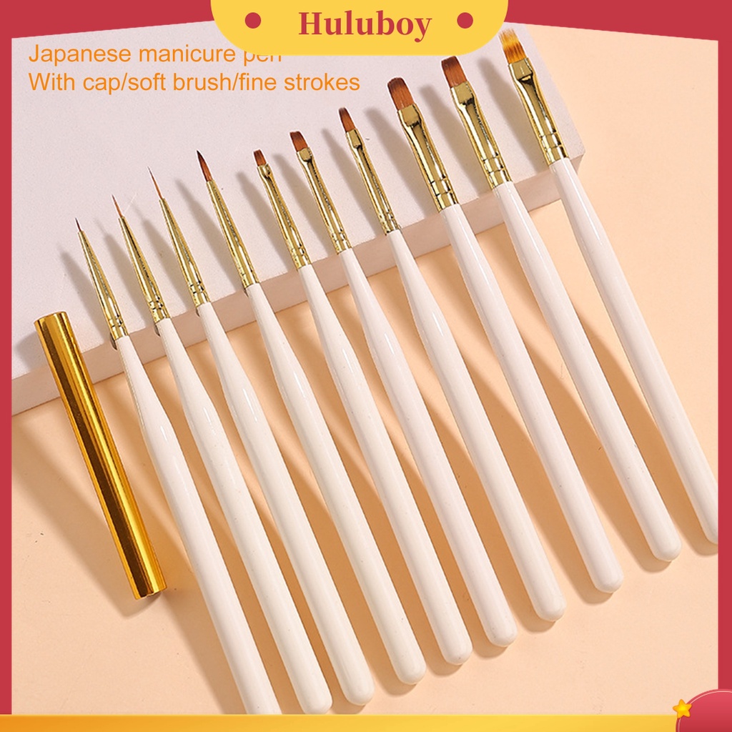 Huluboy Huluboy♡ Brush Pen Nail Art UV Gel Akrilik Bulu Lembut Multifungsi