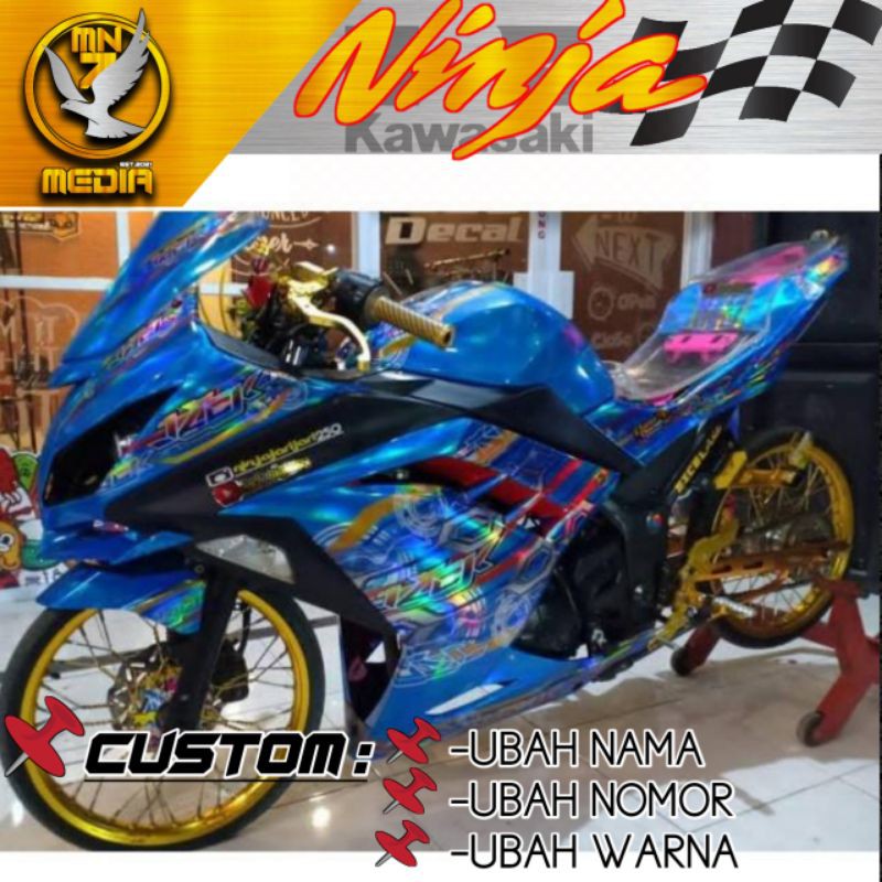 decal full hologram ninja 250 fi || decal ninja250fi || decal full body kawasaki semua type ninja