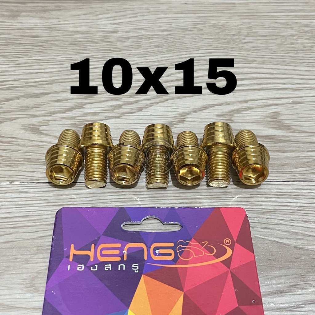 baut probolt kerucut gold 10x15 drat 14 panjang 1.5cm original heng