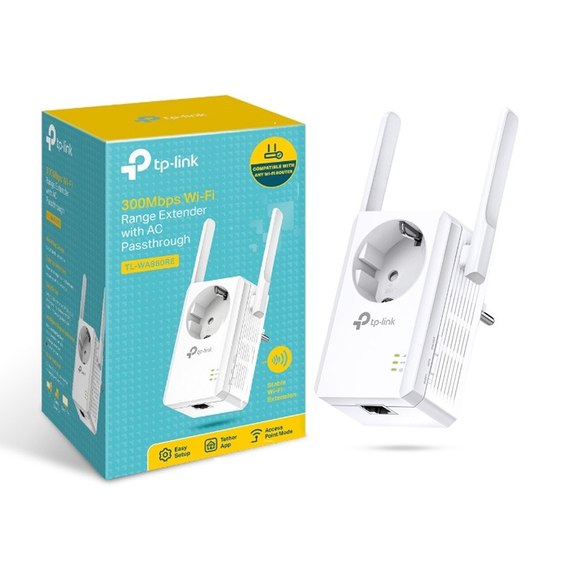 Tp-Link TL-WA860RE 300Mbps WiFi Range Extender with AC Passthrough