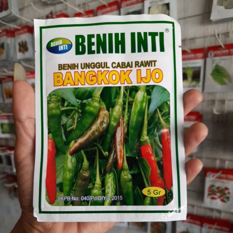 Benih Sayur Cabe Rawit Hijau BANGKOK IJO (5gram) merek BENIH INTI