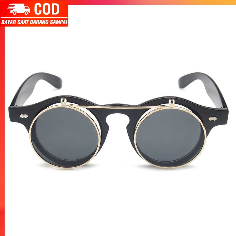 (100% BARANG ORI) MOLNIYA Kacamata Fashion Double Frame Steampunk - NE60