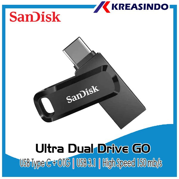 Sandisk OTG USB Type-C Ultra dual drive GO 32GB 64GB 128GB 256GB Resmi