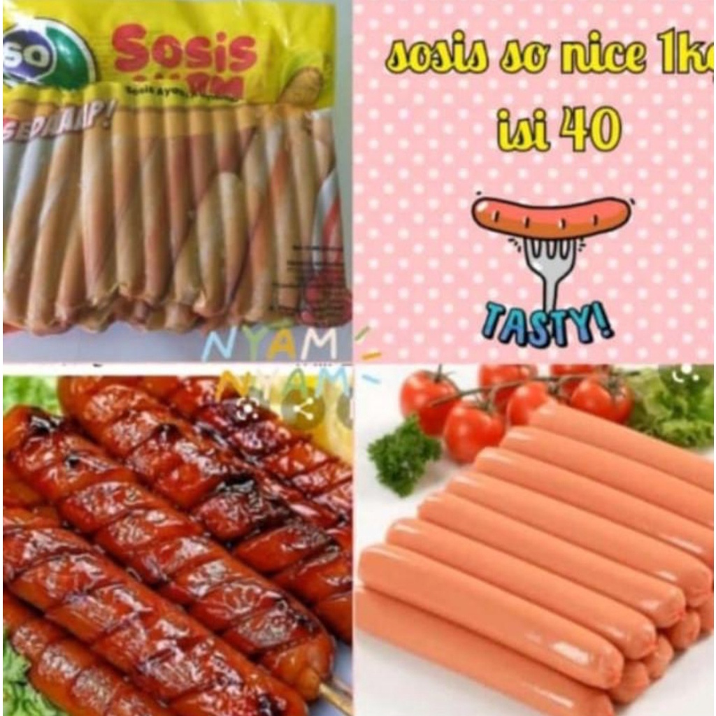 

Termurah!! Sosis Ayam Sonice berat 1kg isi 40