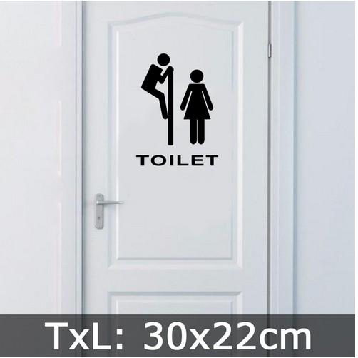 Stiker Toilet Sign Ngintip mengintip Pintu Kamar Mandi Sticker Lucu