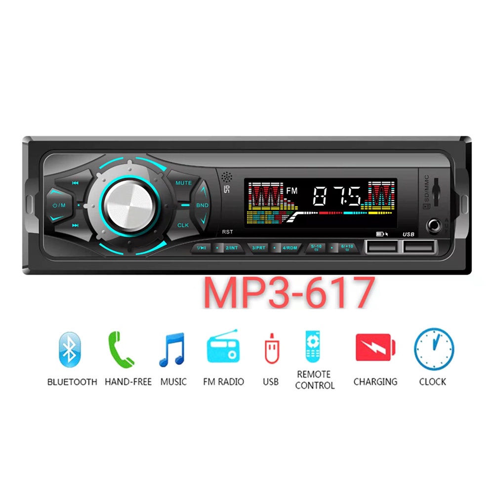 Taffware Receiver Audio Mobil MP3 Player Bluetooth 12V - MP3-617