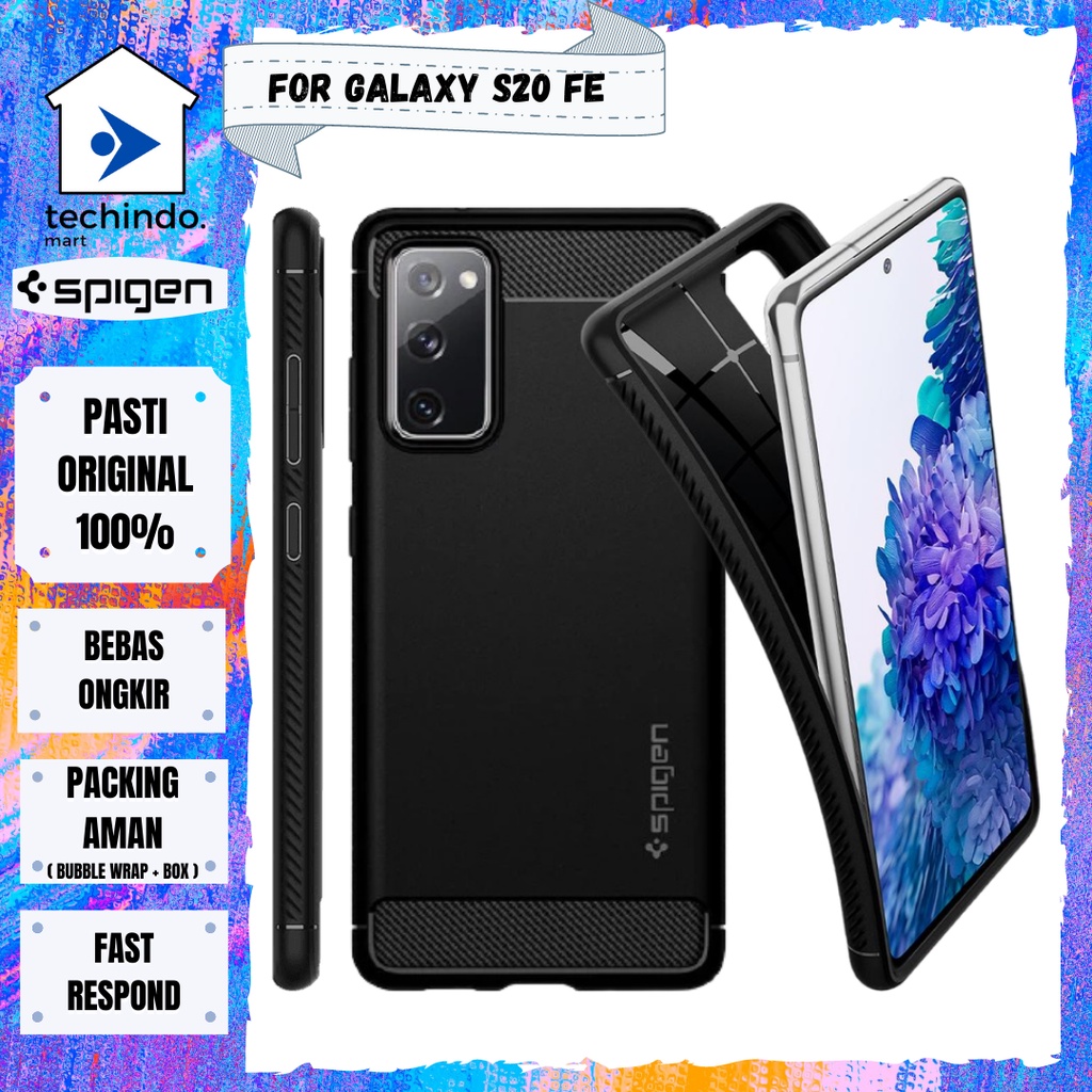 Case Samsung Galaxy S20 FE Spigen Rugged Armor Softcase Carbon Casing
