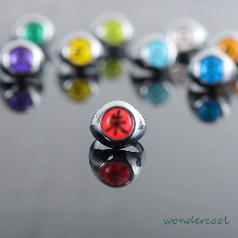 CINCIN IMPORT ANIME NARUTO ITACHI AKATSUKI ALL TEAM COSPLAY BISA DI ATUR SESUAI LINGKAR JARI-Won